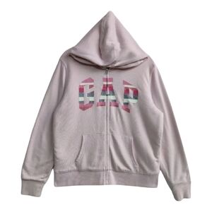 GAP Sherpa Light Pink Graphic Hoodie